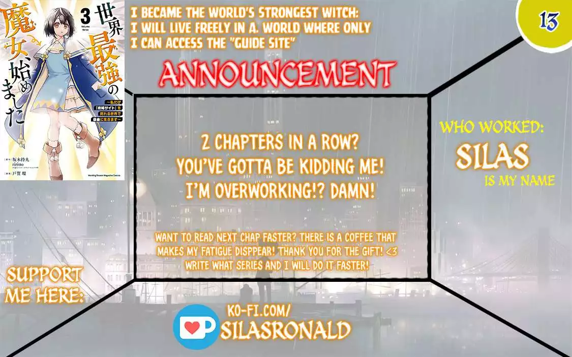 I Became The World's Strongest Witch, ~I Will Live Freely In A World Where Only I Can Access The