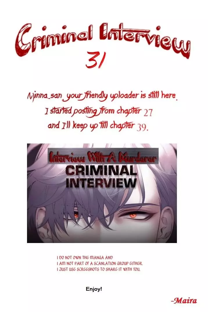 Interview with a Murderer (Queensa) - Chapter 31 - Page 1